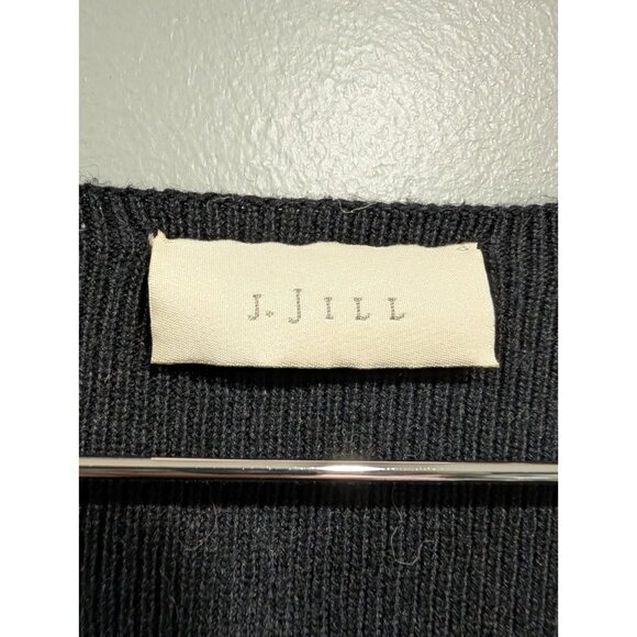 Vintage J Jill Maxi Sweater Dress Small Petite Black SleevelessSilk & Cashmere - Picture 6 of 16